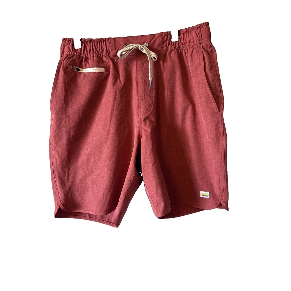 Vuori Men's Red The Banks Unlined 7" Activewear Shorts Size Medium